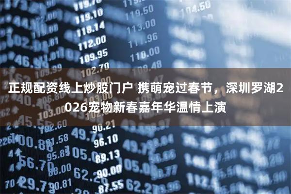正规配资线上炒股门户 携萌宠过春节，深圳罗湖2026宠物新春嘉年华温情上演