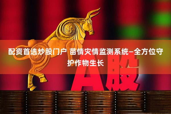 配资首选炒股门户 苗情灾情监测系统—全方位守护作物生长