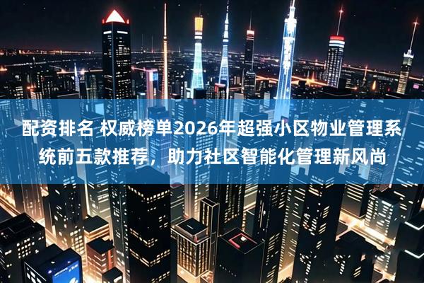 配资排名 权威榜单2026年超强小区物业管理系统前五款推荐，助力社区智能化管理新风尚