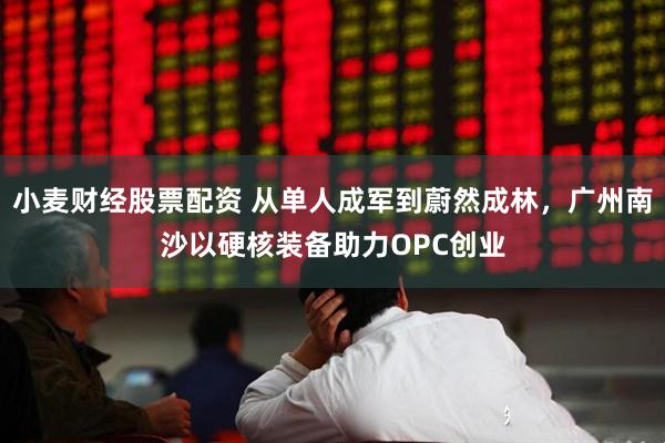 小麦财经股票配资 从单人成军到蔚然成林，广州南沙以硬核装备助力OPC创业